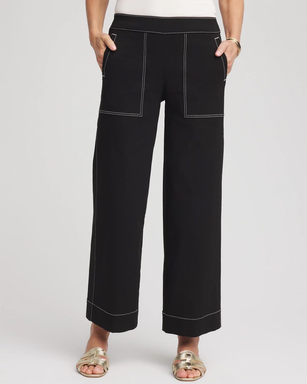 パンツ [Gimmetheyoung] CONTRAST STUD PANTS gimmetheyoung,김미더영